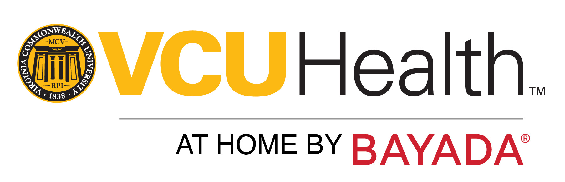 z DO NOT POST - ARCHIVED VCU Health at Home by BAYADA Logo